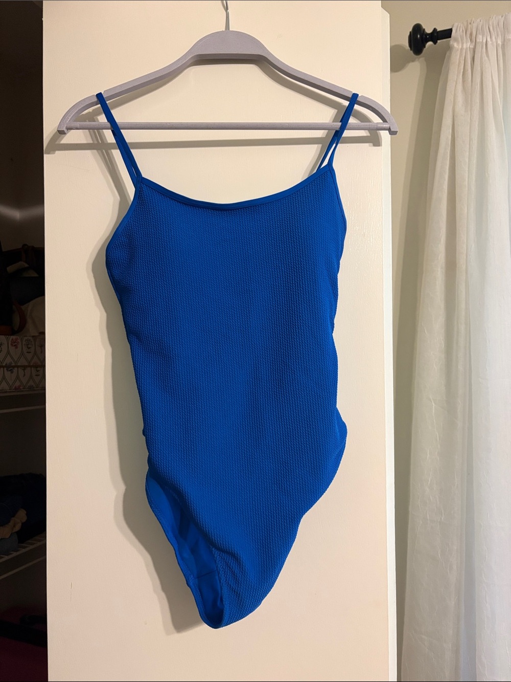 H&M Royal Blue Textured One-Piece Swimsuit